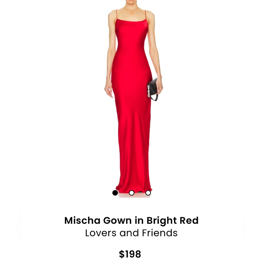 Lovers + Friends Red Mischa Gown/Dress in Bright Red